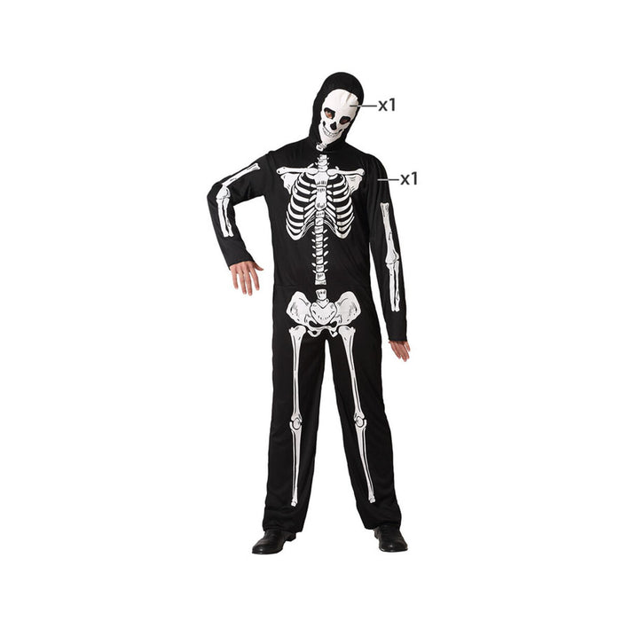 Costum Deghizare pentru Adulți Schelet Negru