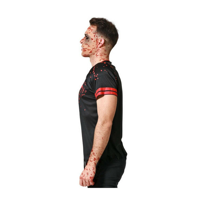 Costum Deghizare pentru Adulți Rugby Sângeros Negru Poliester