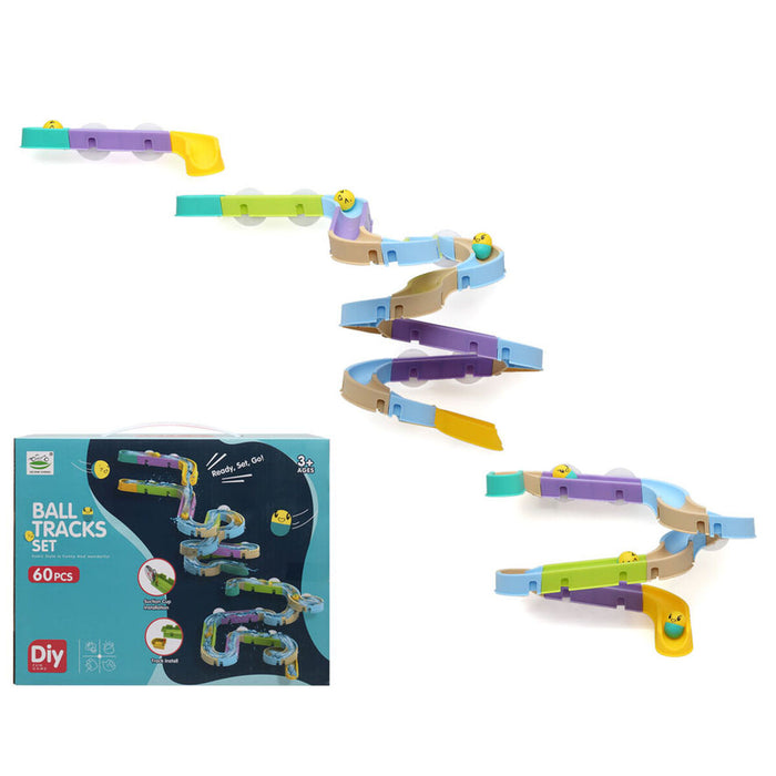 Circuit de Construcție Ball Tracks Set 60 Piese