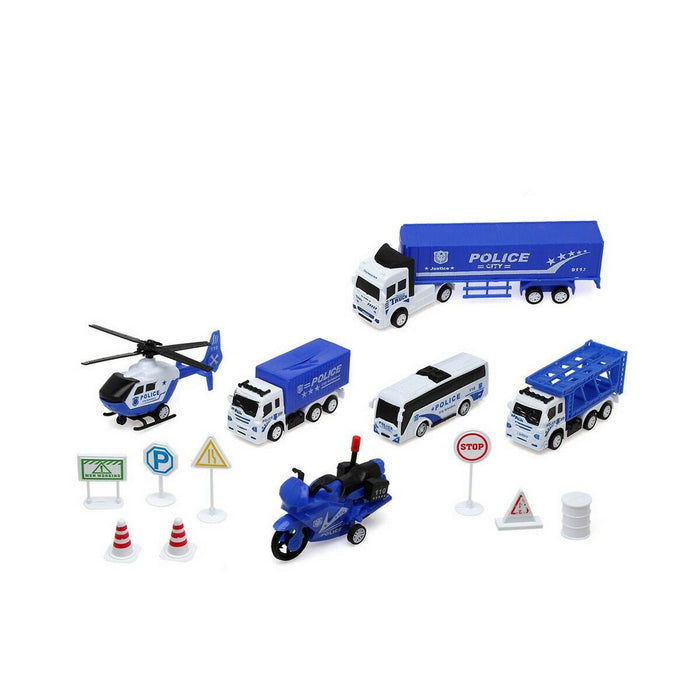Set de Jucării cu Vehicule City Police 45 x 33 x 6 cm Multicolor