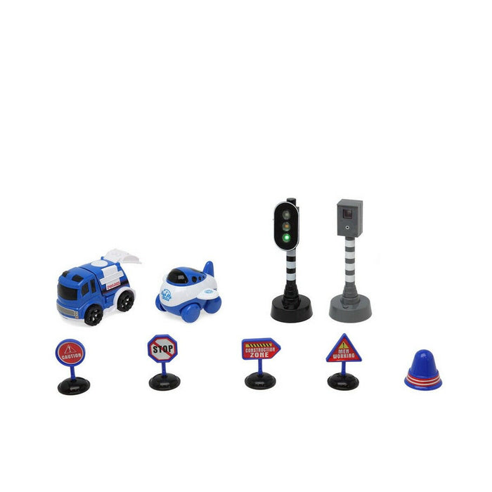 Set de Jucării cu Vehicule City Series Police Multicolor 38 x 22 cm