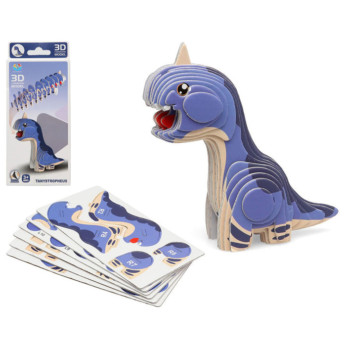 Puzzle 3D Dino 18 x 8 cm Albastru