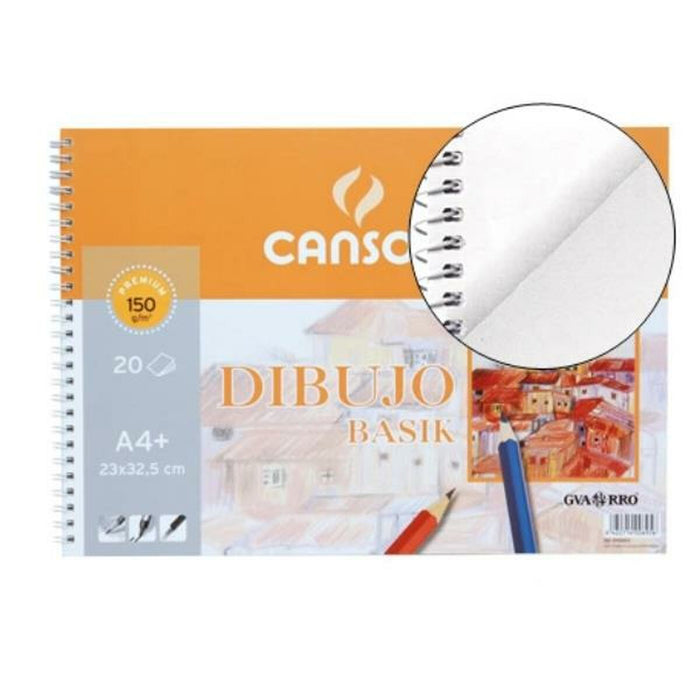 Bloc de schițe Canson C200400695 Alb A4 Hârtie