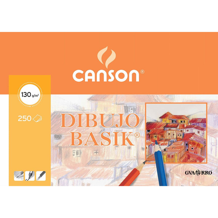 Hârtie de desen Canson Basik 250 Frunze Alb 250 Piese