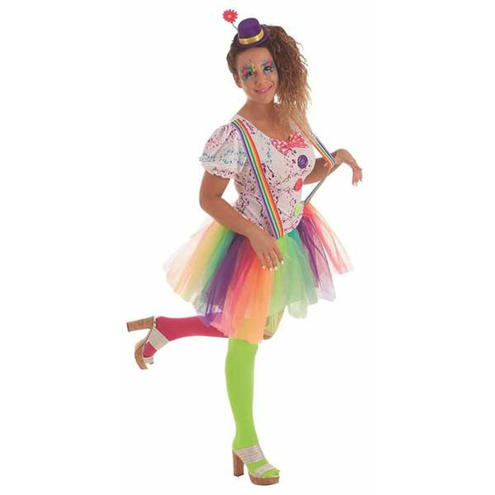 Costum Deghizare pentru Adulți Femeie Clovn Curcubeu M/L (2 Piese)