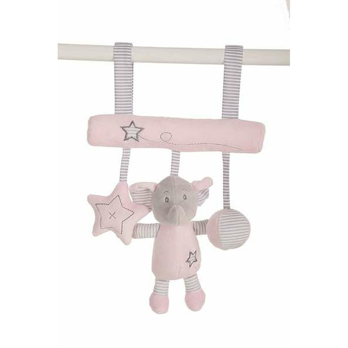 Semn de Agățat de Clanța Ușii Jucărie de Pluș Elefant Roz 25cm