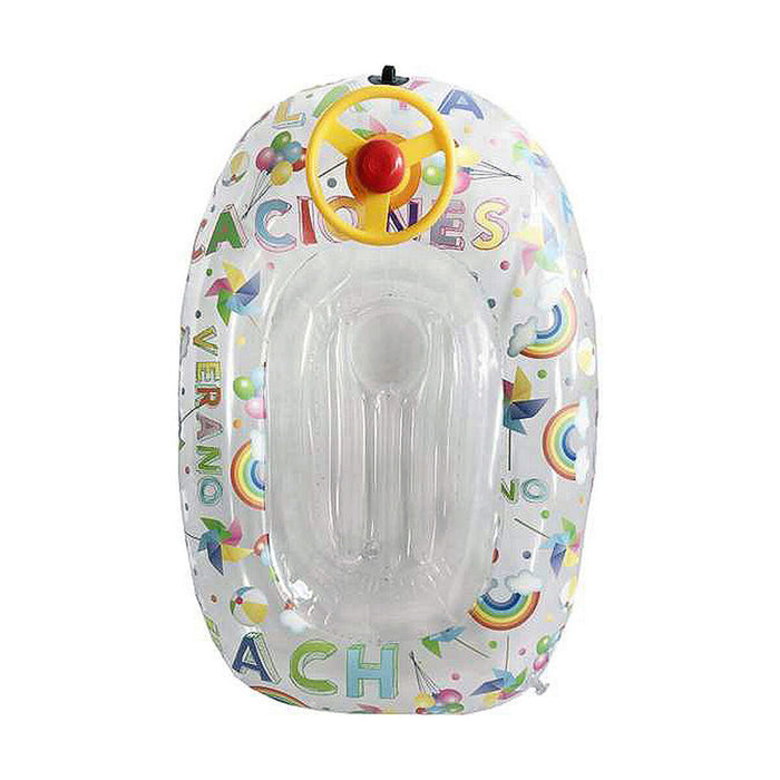 Barcă Gonflabilă Transparent Curcubeu 90 cm