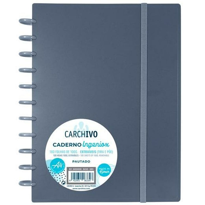 Notebook Carchivo Ingeniox Gri A4
