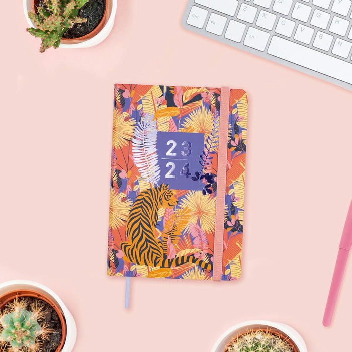 Agendă Finocam Natural Tiger Şcoală 2023-2024 Multicolor 11,8 x 16,8 cm