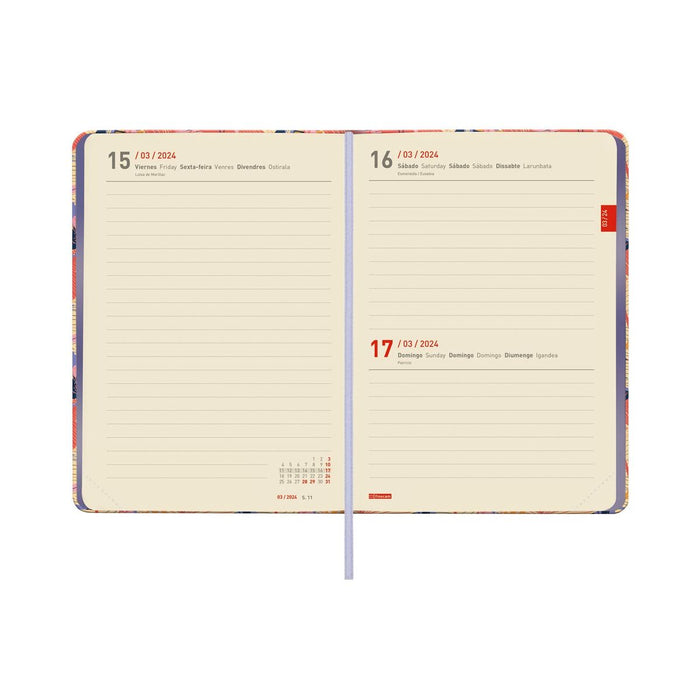 Agendă Finocam Natural Tiger Şcoală 2023-2024 Multicolor 11,8 x 16,8 cm