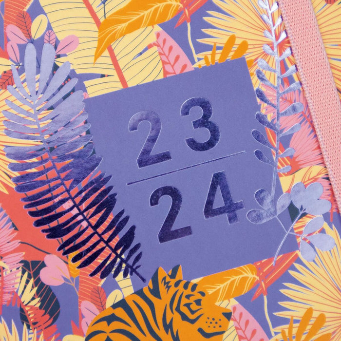 Agendă Finocam Natural Tiger Şcoală 2023-2024 Multicolor 11,8 x 16,8 cm