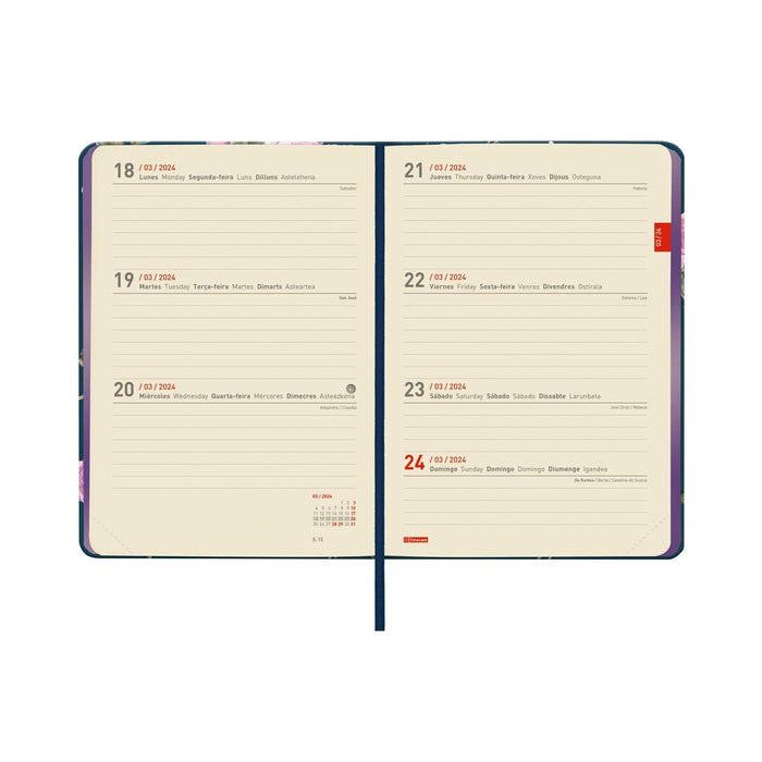 Agendă Finocam Natural Şcoală 2023-2024 Multicolor 11,8 x 16,8 cm