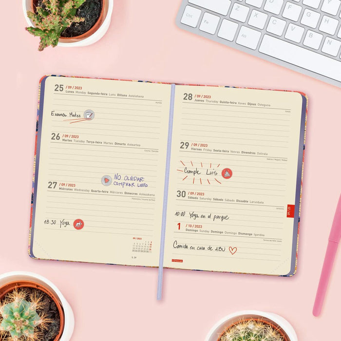 Agendă Finocam Natural Tiger Şcoală 2023-2024 Multicolor 11,8 x 16,8 cm