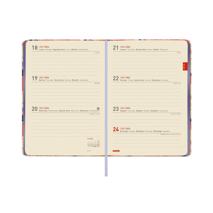 Agendă Finocam Natural Tiger Şcoală 2023-2024 Multicolor 11,8 x 16,8 cm