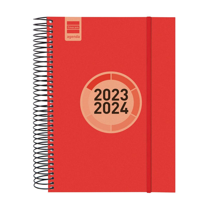 Agendă Finocam Espir Label Şcoală 2023-2024 Roșu 15,5 x 21,2 cm