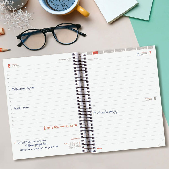 Agendă Finocam Espir Label Şcoală 2023-2024 Roșu 15,5 x 21,2 cm