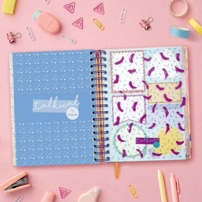 Agendă Finocam Talkual Vitamina Şcoală 2023-2024 Multicolor Sfert 15,5 x 21,7 cm