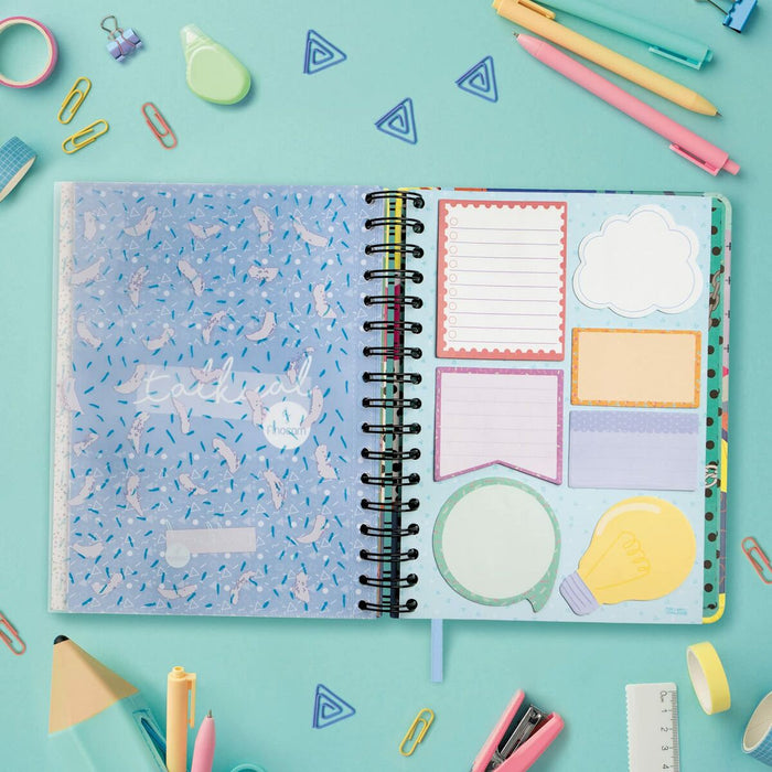 Agendă Finocam Talkual Aventura Şcoală 2023-2024 Multicolor Sfert 15,5 x 21,7 cm