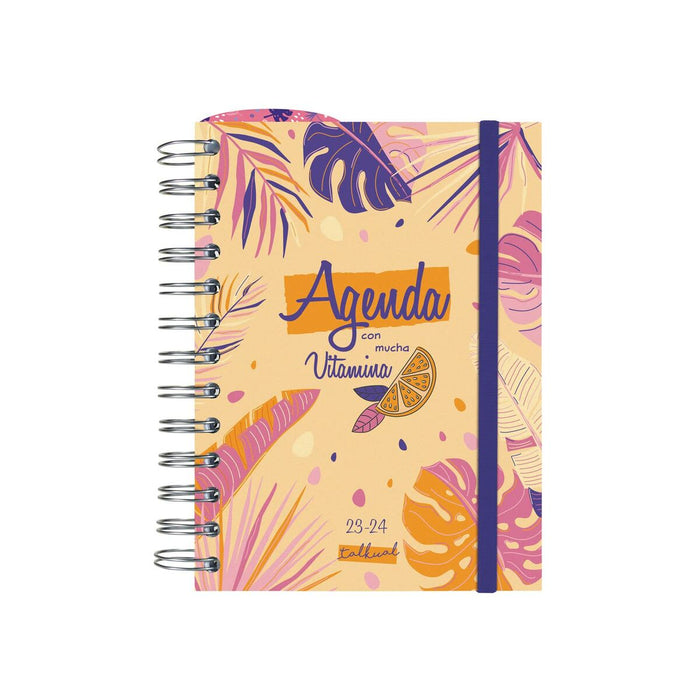 Agendă Finocam Talkual Vitamina Şcoală 2023-2024 Multicolor 1/8 12 x 16,9 cm