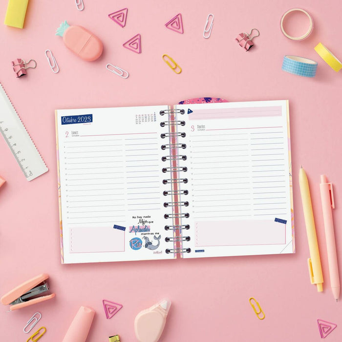 Agendă Finocam Talkual Vitamina Şcoală 2023-2024 Multicolor 1/8 12 x 16,9 cm