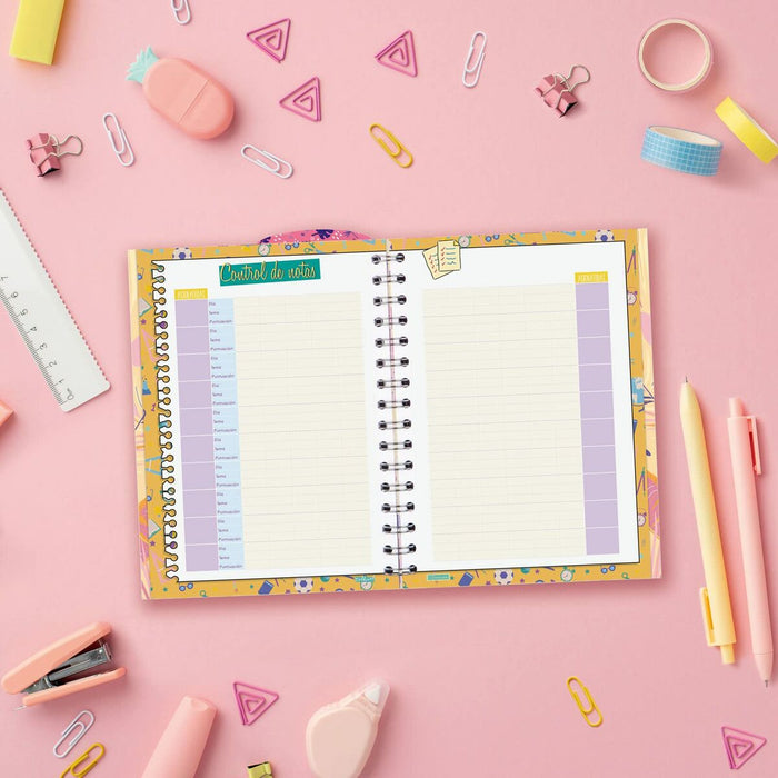 Agendă Finocam Talkual Vitamina Şcoală 2023-2024 Multicolor 1/8 12 x 16,9 cm