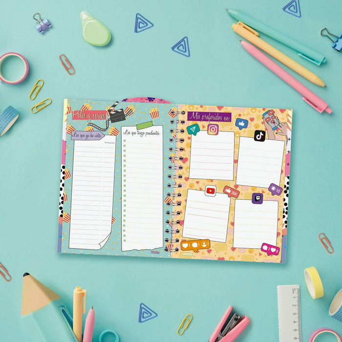 Agendă Finocam Talkual Aventura Şcoală 2023-2024 Multicolor 1/8 12 x 16,9 cm