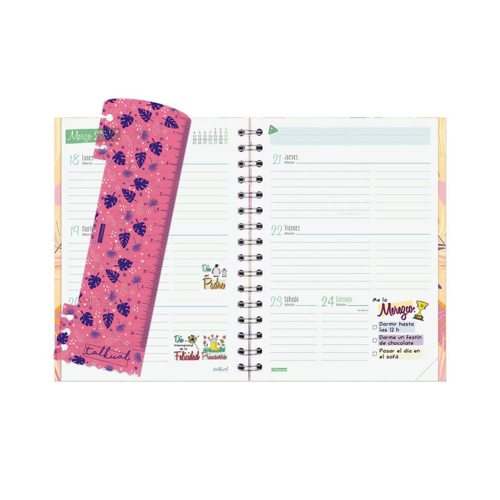Agendă Finocam Talkual Vitamina Şcoală 2023-2024 Multicolor 1/8 12 x 16,9 cm