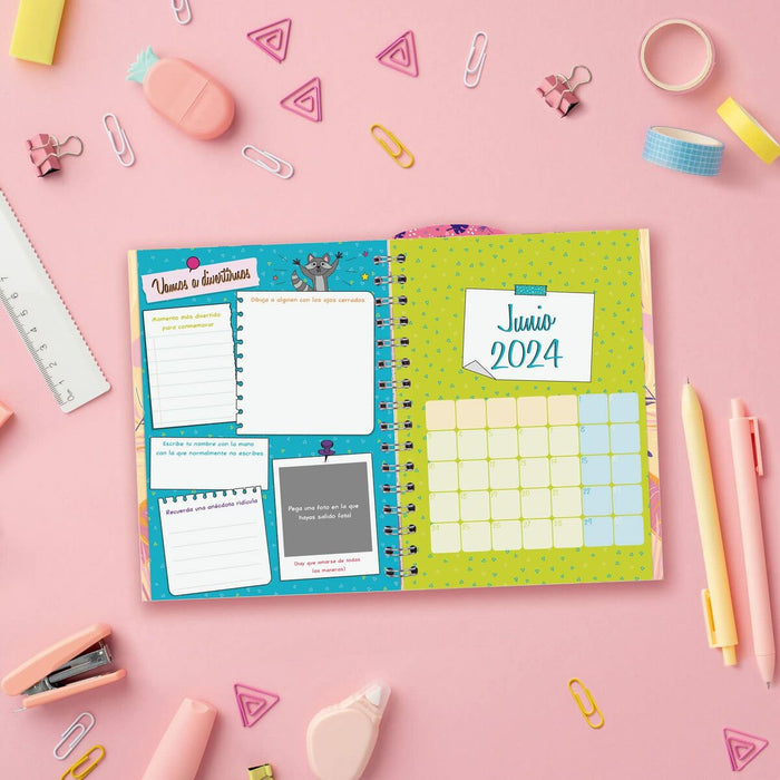 Agendă Finocam Talkual Vitamina Şcoală 2023-2024 Multicolor 1/8 12 x 16,9 cm