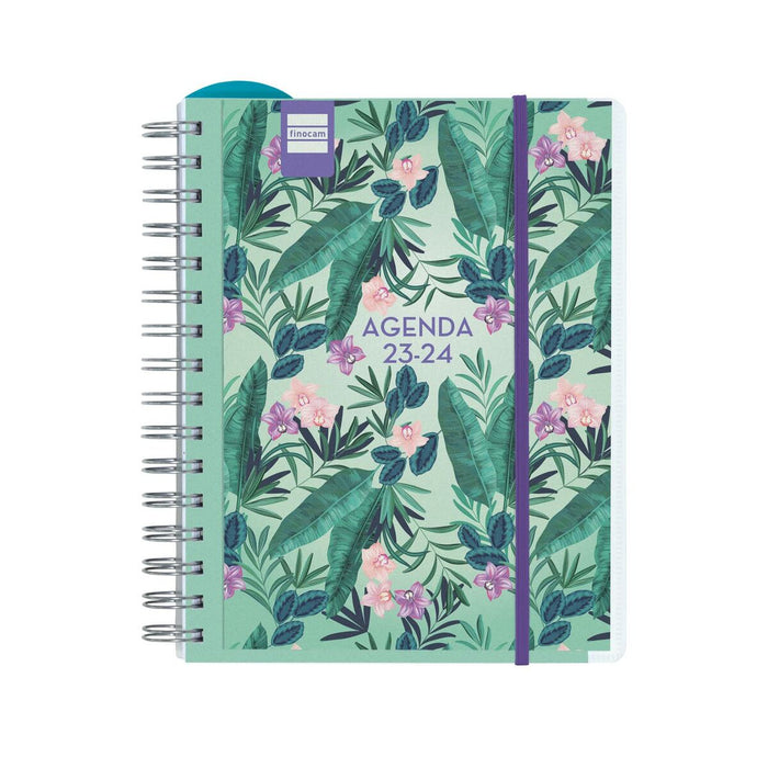 Agendă Finocam Tropic 2023-2024 Profesor Multicolor Sfert 15,5 x 21,2 cm