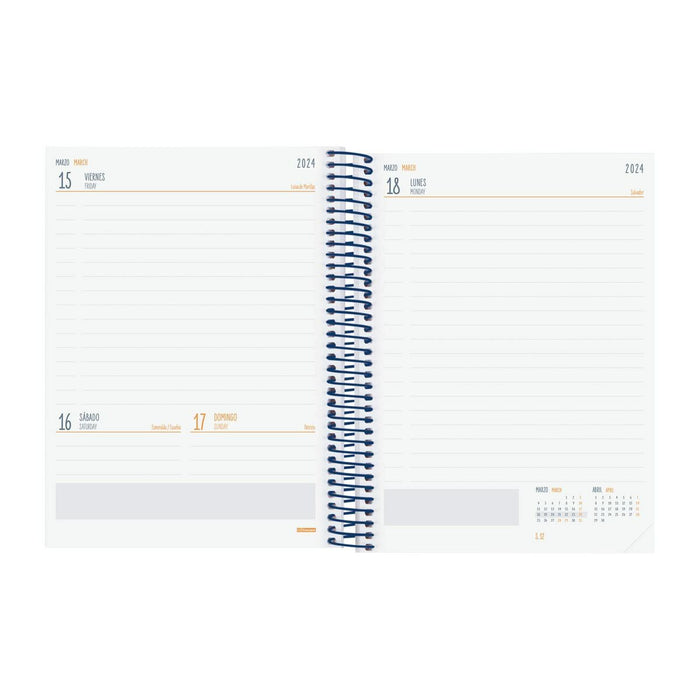 Agendă Finocam City 2023-2024 Şcoală Multicolor Sfert 15,5 x 21,2 cm