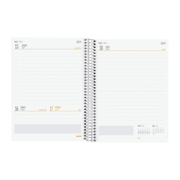 Agendă Finocam 2023-2024 Şcoală Multicolor Sfert 15,5 x 21,2 cm