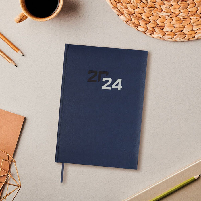 Agendă Finocam Dynamic Milano 2024 Albastru 16,5 x 24 cm