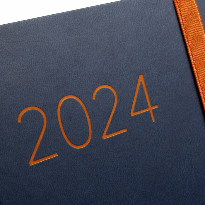 Agendă Finocam Flexi 2024 Albastru 11,8 x 16,8 cm