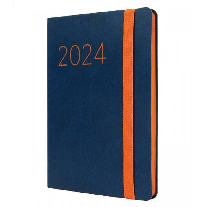 Agendă Finocam Flexi 2024 Albastru 11,8 x 16,8 cm