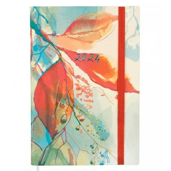 Agendă Finocam Dynamic Casual 2024 acuarela Multicolor A5 14 x 20,4 cm