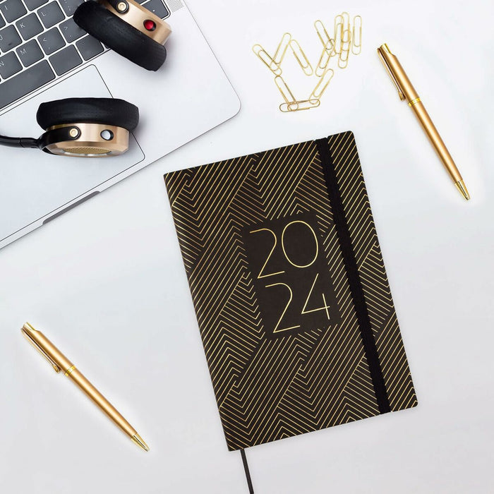 Agendă Finocam Dynamic Casual Trendy 2024 Multicolor A5 14 x 20,4 cm