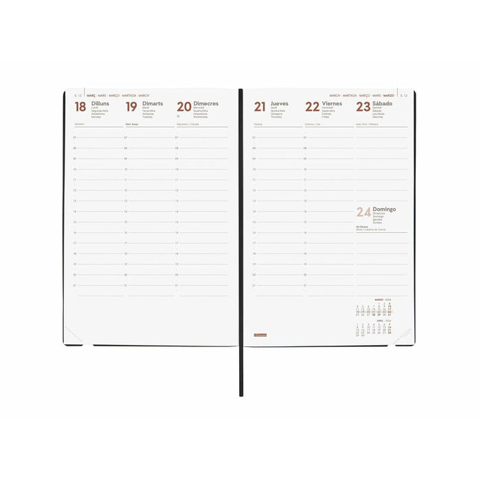 Agendă Finocam Dynamic Casual Trendy 2024 Multicolor A5 14 x 20,4 cm