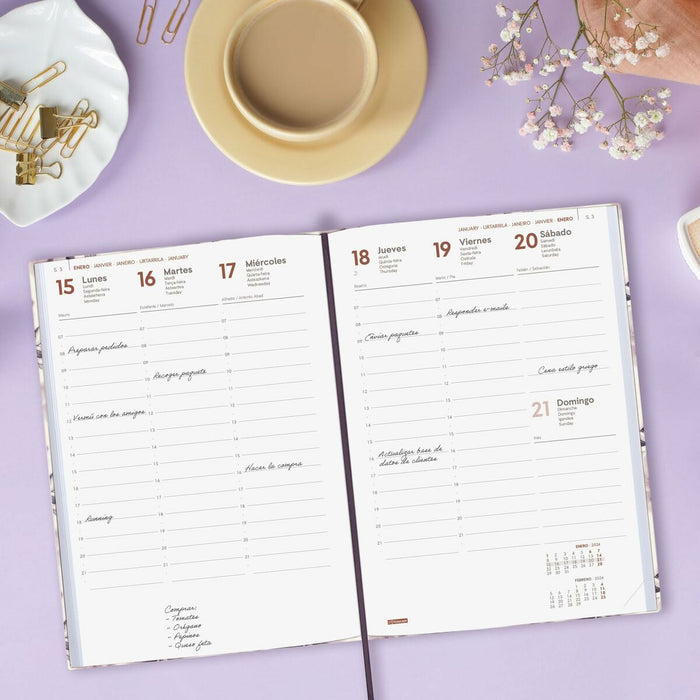 Agendă Finocam Dynamic Berlin Zen 2024 Multicolor A5 14 x 20,4 cm