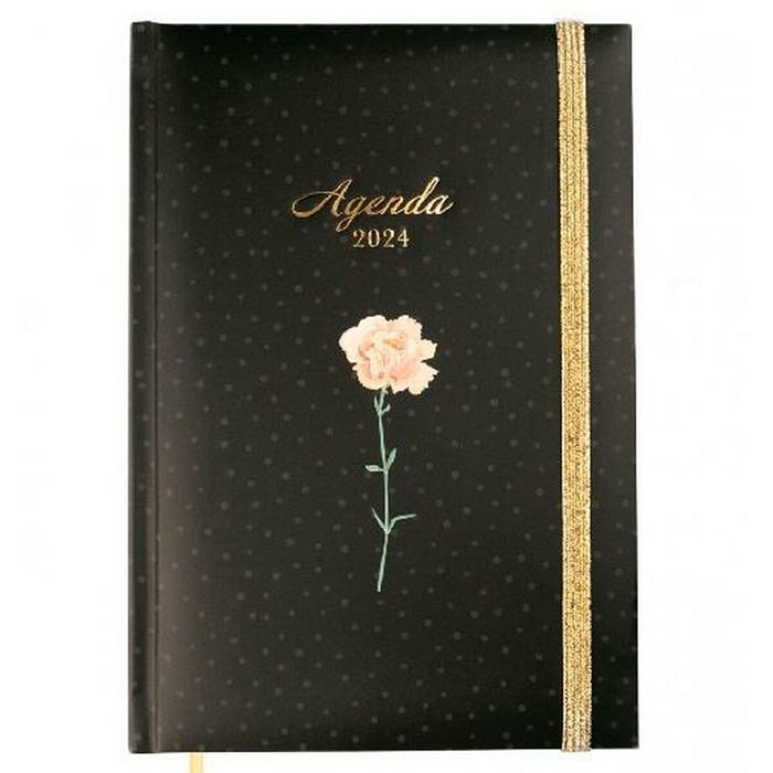 Agendă Finocam Dynamic Berlin Flower 2024 Multicolor A5 14 x 20,4 cm