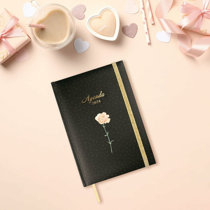 Agendă Finocam Dynamic Berlin Flower 2024 Multicolor A5 14 x 20,4 cm