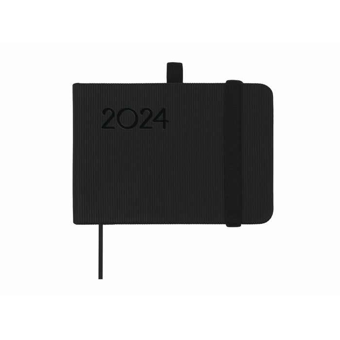 Agendă Finocam Minimal Textura 2024 Negru 10,4 x 7,3 cm