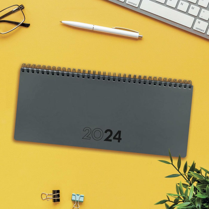 Planificator anual Finocam 2024 Gri 29 x 11,6 cm