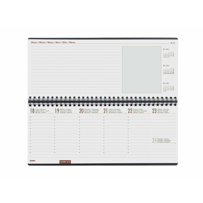 Planificator anual Finocam 2024 Gri 29 x 11,6 cm