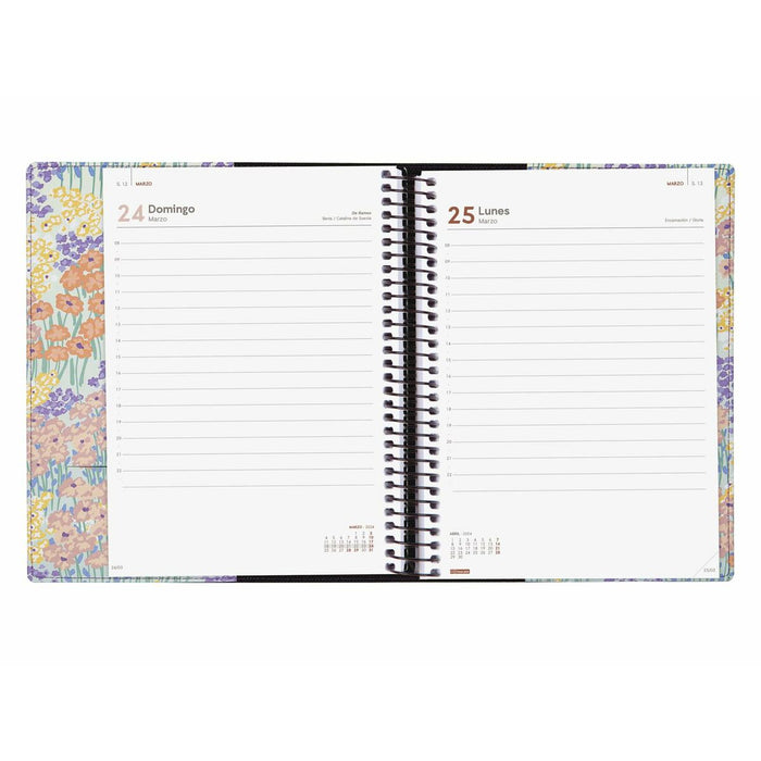 Agendă Finocam Duodesign Color 2024 Multicolor A5 15,5 x 21,2 cm