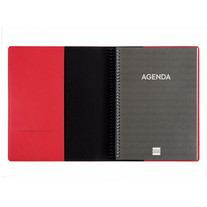 Agendă Finocam Duoband 2024 Roșu A5 15,5 x 21,2 cm