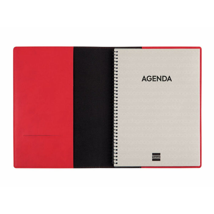 Agendă Finocam Duoband 2024 Roșu A5 15,5 x 21,2 cm