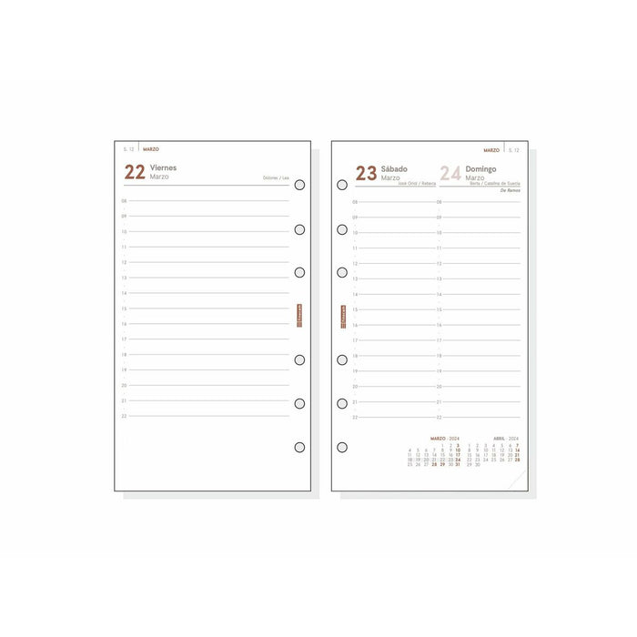 Reîncărcare pentru Agendă Finocam Open R498 2024 Alb 9,1 x 15,2 cm