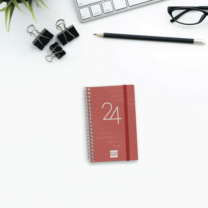 Agendă Finocam 2024 Roșu 7,9 x 12,7 cm