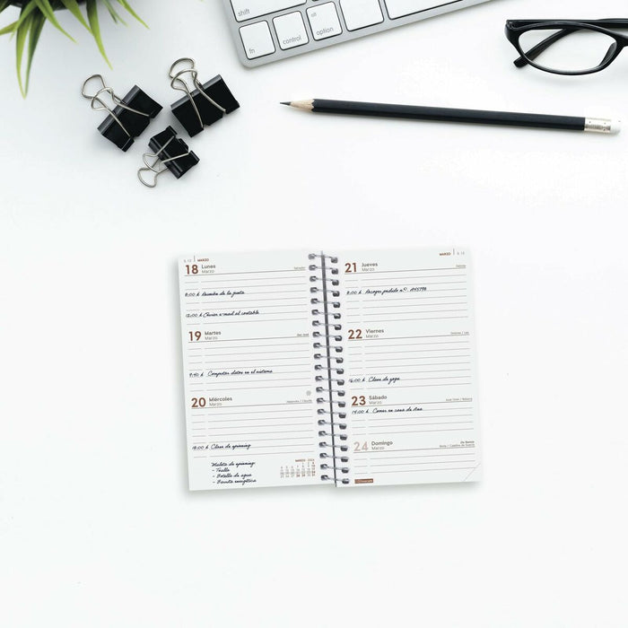 Agendă Finocam 2024 Roșu 7,9 x 12,7 cm