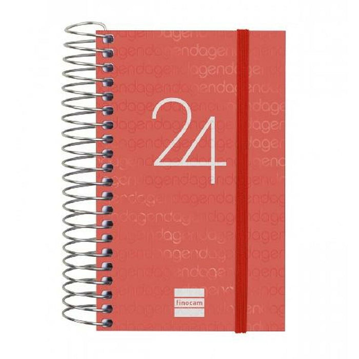 Agendă Finocam 2024 Roșu 7,9 x 12,7 cm